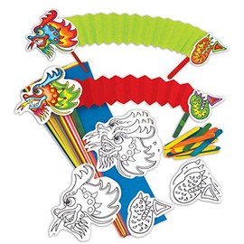 Springboard 10251 Concertina Dragons Chinese New Year Craft Activity Pack (Pack of 30),22cm