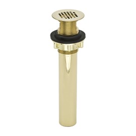 DecoDRAIN Grid Strainer Drain for Bathroom Vanity/Lavatory/Vessel/Sink, Plated ABS Body No Overflow; Polished Brass; PF0727-PB