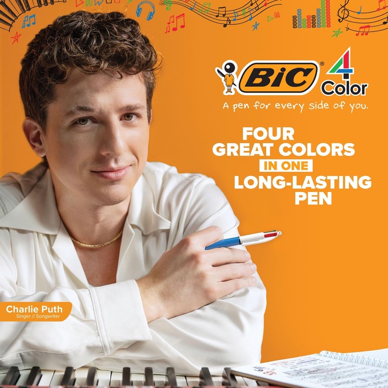 Bic,12 Count (Pack of 1),MM11 4-Color Ballpoint Pen, Medium Point