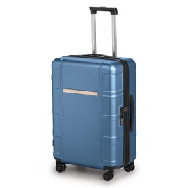 ZJMTOCYU Lightweight Expandable 24" Hardshell Suitcase with TSA Lock and Smooth Spinner Wheels, Blue