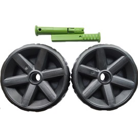 Cast Plastic Wheels, Wheels for Garden Wheelbarrow "LOAD&GO", 55 Litre Bicyclebarrow IWO55, Black, Diameter 13 cm, Width 3 cm, Wheel Mounting System Included