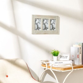 RiteSune Distressed 4x6 Picture Frame, 3 Photo Frames Collage Picture Frames for Wall Rustic Home Decor, Present for Birthday, Anniversary