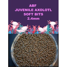 AQUATICBLENDEDFOODS ABF Juvenile Axolotl Soft Food PELLETS 2.4mm,Salamander,Frog,Newts,ABF282 (16oz - 1 LB.) -Heat Sealed for Freshness - 24HR Ship