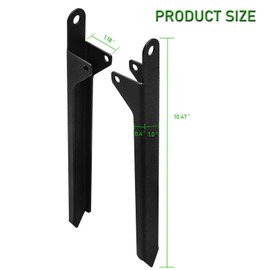 Wpbhk 2Pcs Rainwater Downspout Bracket, Adjustable Gutter Downspout Holder Stake, Rust-Proof Anchor for Pipe Support, Gutter Pipe Support for Lawns, Yards, Black