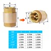 ChillWaves Brass In-Line Spring Check Valve DN20 3/4" Female Thread,
