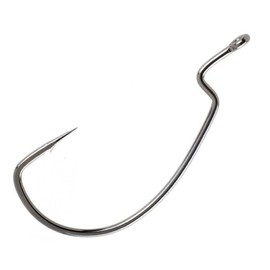 Gamakatsu Worm 323 Hook Monster - 4 Offset Hooks for Rubber Baits & Jigs, Fishing Hooks for Rubber Fish & Creature Baits, Offset Hooks, Size: 5/0