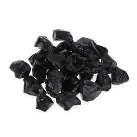 Mr. Fireglass Crushed Fire Glass for Natural or Propane Fire Pit Fireplace and Landscaping,10 lb High Luster Black
