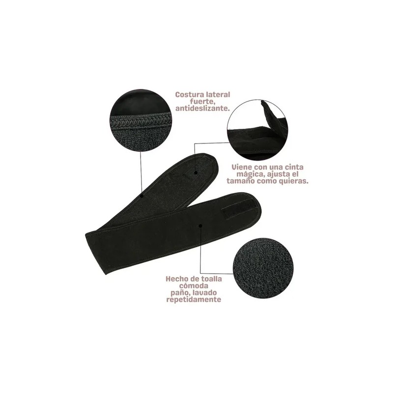 Banda Diadema Suave Velcro Para Cuidado Facial Universo en Linea