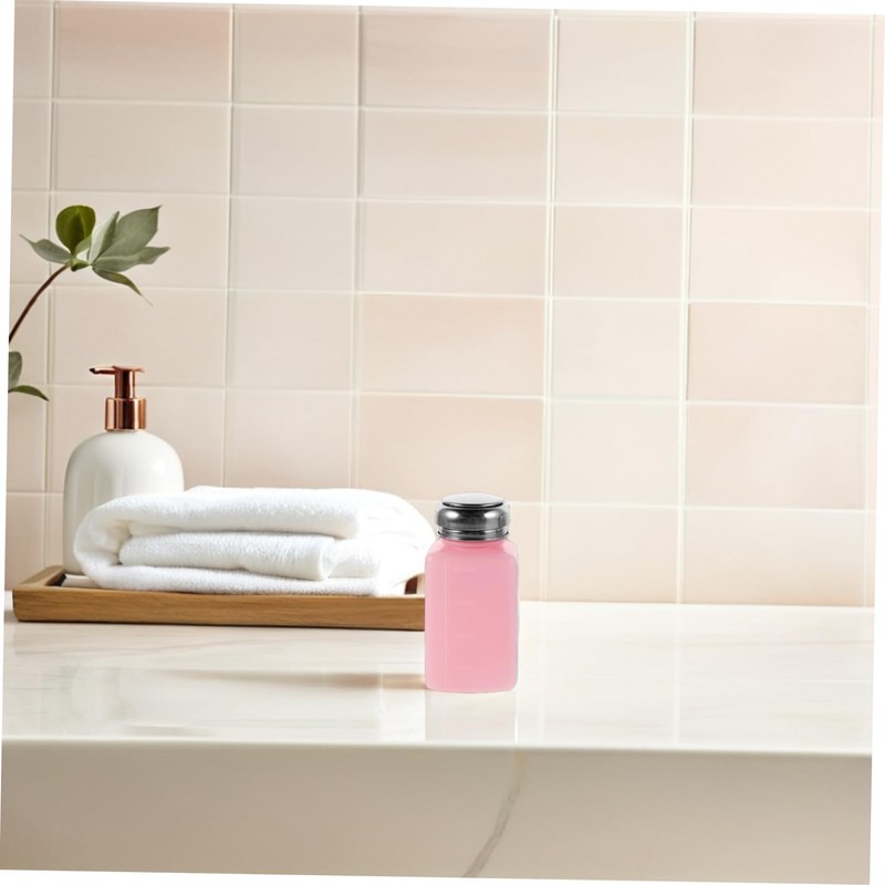 Levemolo 2pcs Static Press Down Alcohol Dispenser Pump Bottle Efficient