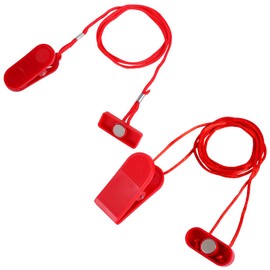 lasuroa 2pcs Treadmill Magnet Safety Keys, 2 Sizes Magnetic Safety Key Replacement Universal Running Machine Emergency Stop Magnets