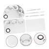BIUDECO Practical 3-piece Makeup Palette Set Stainless Steel Round Hole