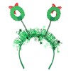 Tinsel Christmas Wreath Bopper Headband, 2023 Holiday Hair Accessories, Sparkly,