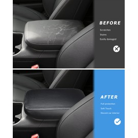 INTGET Car Center Console Cover for 2024 2025 Subaru Outback Legacy Accessories 2023 2022 2020 2021 Leather Armrest Cover Arm Rest Box Lid Cover Seat Protector (Carbon Fiber Texture)