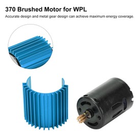 370 Brushed Motor, 2 Speed 370 Brushed Motor Metal Gear High Speed for WPL RC Car(blue)