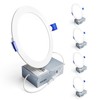 Ensenior 4 Pack 6 Inch LED Recessed Light, Dimmable, 6000K