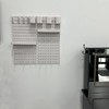 HAKZEON 4 Pack White Hanging Cup Holders, Plastic Pegboard Storage