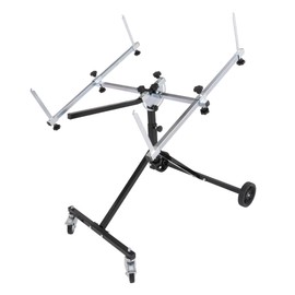 Gelacie Rotating Portable Paint Stand Universal Rotation Spray Paint Panel Stand Drying Rack Holder For Hoods, Wings, Bumpers, Garages, Body Repair Steel Powder Coated & Zinc-Plated Black and Silvery