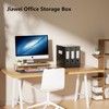 JiaWei Black Storage File Boxes,Document File Folder,A4 Archives Cases with