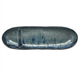 Mino Ware 131-0517 Kiln Hen Partition Long Plate