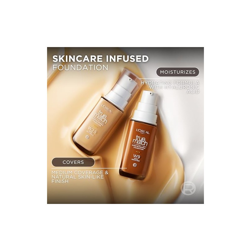 L'Oreal Paris True Match Super-Blendable Foundation, Medium Coverage Liquid Foundation