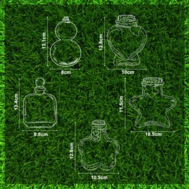 40pcs Transparent Dried Flower Bookmark, 5 Styles Handmade Clear Dry Pressed Flowers Book Marks DIY Transparent Floral Tool Kit for Embossed Page Reading Scrapbook