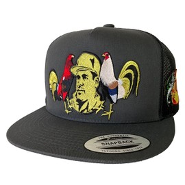 DOS GALLOS Y EL Chapo CON TQM AL LADO HAT Dark GREA Black MESH