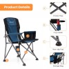 XGEAR Camping Chair with Padded Hard Armrest, Sturdy Folding Camp