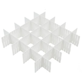 Flytianmy - 8 separadores de cajones, organizador ajustable para calcetines, ropa interior, maquillaje, puede ayudar a ordenar la cocina, recámara, cambiador blanco