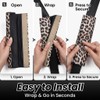 JDDRY 2PCS Car Seat Belt Cover,Leopard Printed Pu Leather Seat