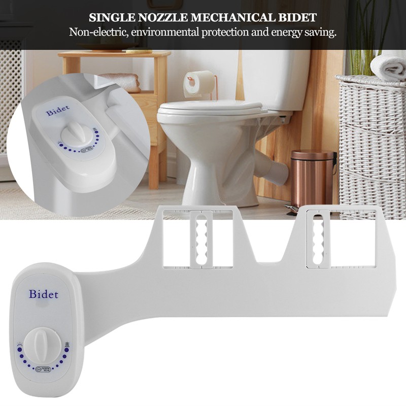 Non‑Electric Mechanical Toilet Bidet Sprayer Self Cleaning with Single Nozzle