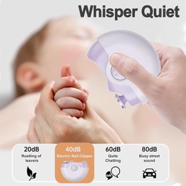 2-in-1 Electric Polishing Automatic Nail Clippers, Electric Nail Trimmer with 2 Adjustable Speeds for Seniors, Kids, and Adults (Black)