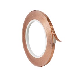 WOD CFTCA Copper Foil Tape with Conductive Adhesive - 1/4 inch x 36 yds. for Guitar EMI Shielding, Electrical Repairs, Stained Glass, Grounding, Computer & Paper Circuits