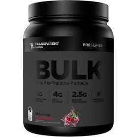 Transparent Labs Bulk Black Pre Workout - Clinically Dosed, Sugar Free Preworkout for Men and Women with Beta Alanine Powder, Citrulline Malate, & Caf