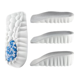 Popcorn Height Increase Insoles, Heel Lift Pad, Shock Absorption Heel Cushion Pads, Height Lift Shoes Inserts Arch Support Orthotic Insoles for Men & Women 1 Pair S(1.5cm Height)