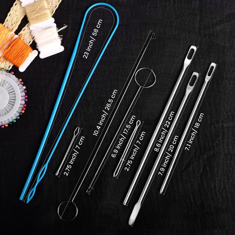 Drawstring Threader Tool,Sewing Loop Turner for Fabric Belt Shoulder Straps,