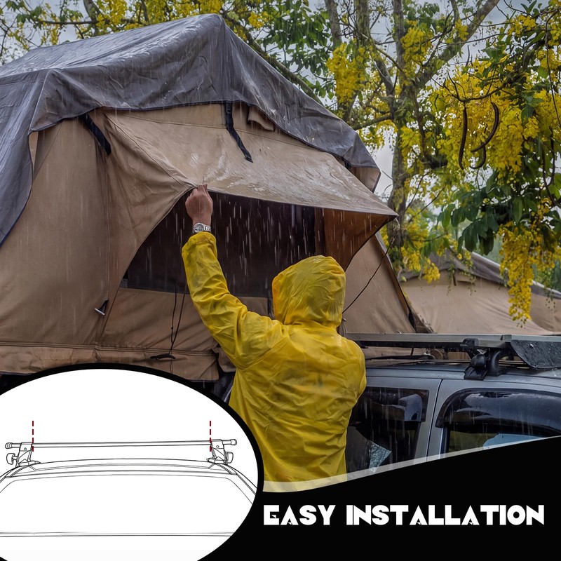 28 Pcs Rooftop Tent Mounting Hardware Set Roof Rack Brackets,