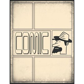 Malbuch Comic: Coole Comic Selber Machen 100 Vorlagen für Zeichnen Lernen || Comics & Anime Zeichnen Lernen Blanko Buch Geschenk Mann Bart || A4 Leere Western Comics