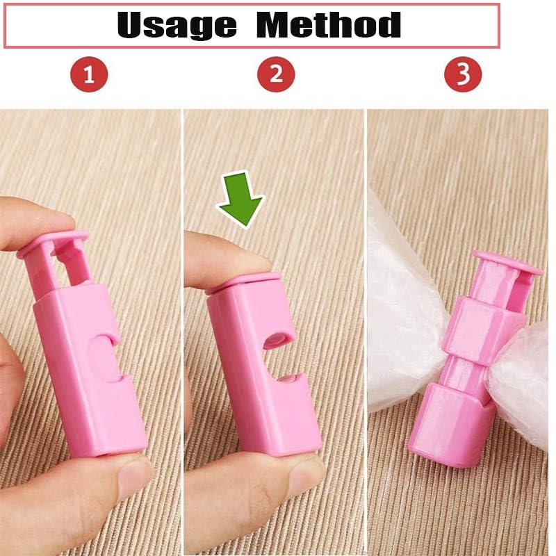 Squeeze Bread Bag Clips, Food Bag Cinch Clips, Easy Squeeze