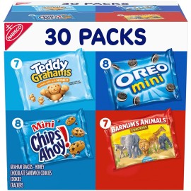 Nabisco Team Favorites Variety Pack, OREO Mini, CHIPS AHOY - 30 Snack Packs