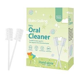 Foily 30-Pack Baby Tongue Cleaner Gauze– Gentle Newborn Oral Care, Disposable Toddler Tooth Brush for 0-24 Months Tooth Mouth Gum Clean (Square Style)