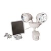 Maxsa 44218 Off-White Solar-Powered Dual Head LED Security Light