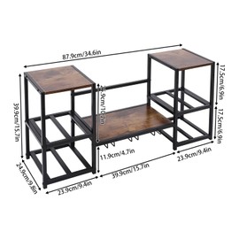 lkoewqzamx Bar Shelves, Hanging Wine Glass Rack, Wall-Mounted Wine Rack, Hanging Bracket, Bar Shelf Stand for Storage, Raised Base, Hanging Bracket (3-Tier)