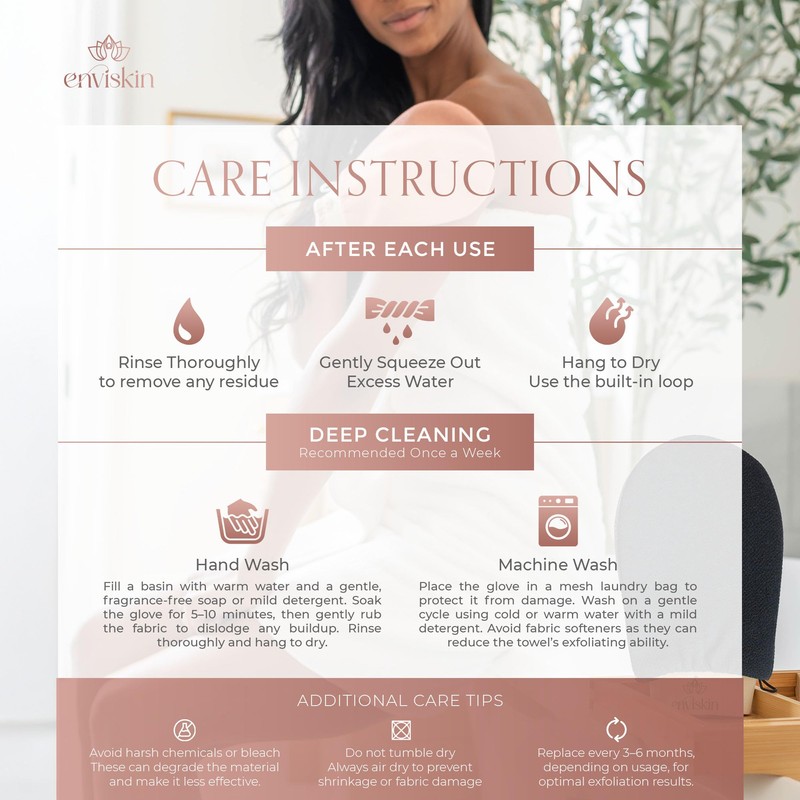 Enviskin Dermaglow Deep Exfoliating Gloves- Black