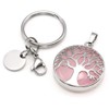 CrystalTears Natural Gemstone Key Fob Tree of Life Pendant Healing