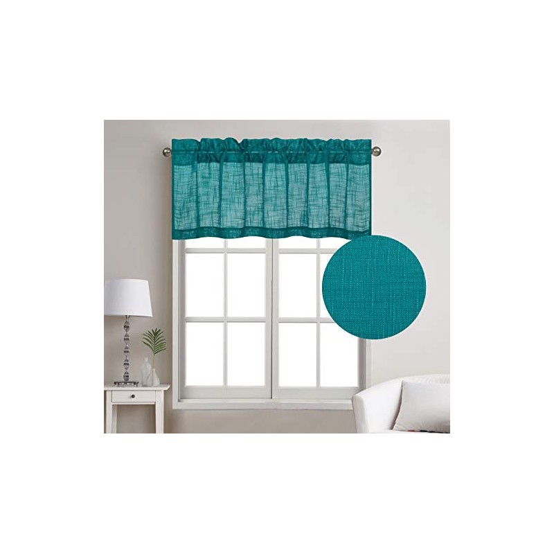 Rooney 1 Piece Semi-Sheer Linen Look Window Treatment Valance (52"