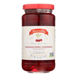 UD_Mezzetta's 11 oz Case of 6 Maraschino Cherries with Stems for Bakery Decoration Ingredients