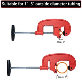 YoShin 1-3"" Pipe Cutter Tool, Heavy-Duty Sharp Pipe Cutters Plumbing with Extra Blade, Cuts Up to Galvanized Pipe, Copper, and Iron Pipe, Steel Tubing Cutter for Metal Cutting, TXE-C7U-32H432