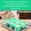 Zorazio 2 Pack Popover Pan 6-Cup, Nonstick Silicone Popover Pan