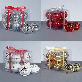 Premier Decorations Snowflake Jingle Bells, Red, 8cm x 4cm AC145021R