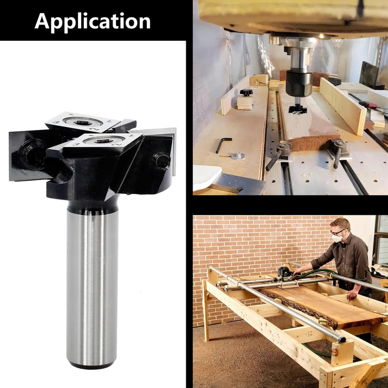 Akylin CNC Spoilboard Surfacing Router Bits, 1/2 Inch Shank Slab